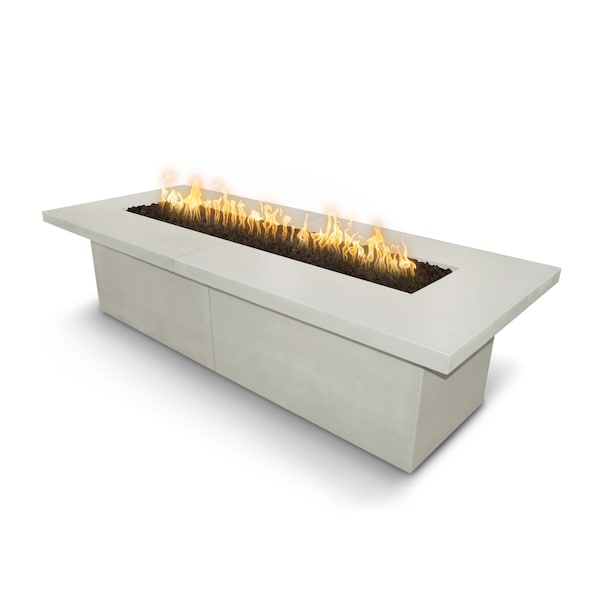 The Outdoor Plus 72 Rectangular Newport Fire Table, GFRC Concrete, Ash, Plug & Play Electronic Ignition, Liquid Propane OPT-NPTT72EKIT-ASH-LP - main
